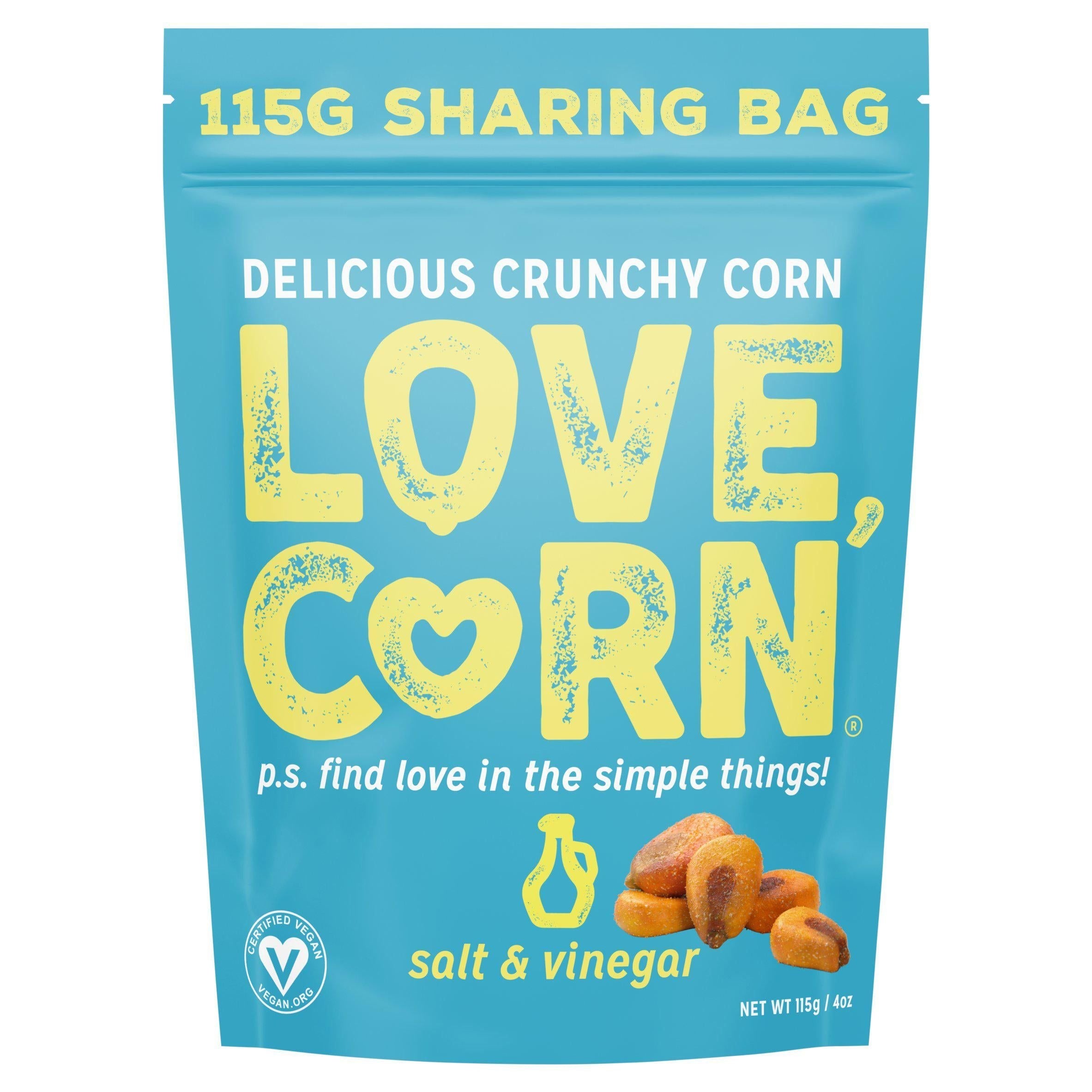 Love Corn Salt &amp;amp; Vinegar Crunchy Corn Snack 115g