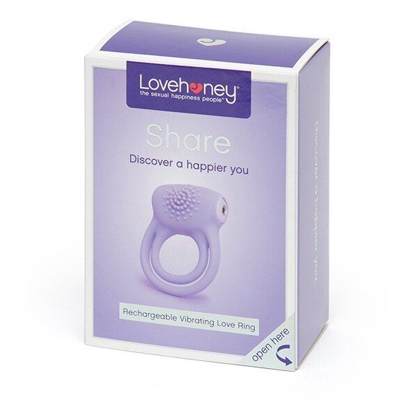 Lovehoney Share Rechargeable Vibrating Love Ring Purple