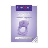 Lovehoney Share Rechargeable Vibrating Love Ring Purple