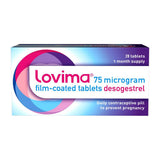 Lovima 75 Microgram Film-Coated Tablets 28s - 1 month supply.