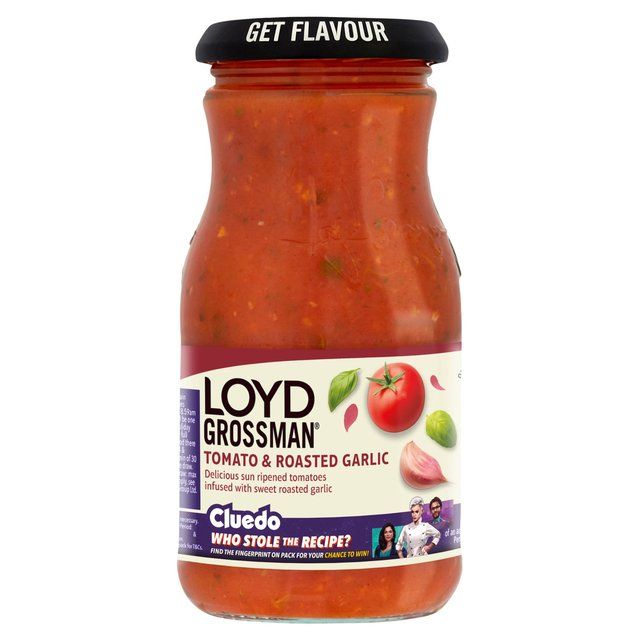Loyd Grossman Tomato &amp;amp; Roasted Garlic Pasta Sauce   350g