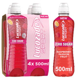 Lucozade Sport Drink Zero Raspberry &amp;amp; Passion Fruit 4x500ml