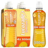 Lucozade Sport Zero Orange &amp;amp; Peach 4 x 500ml