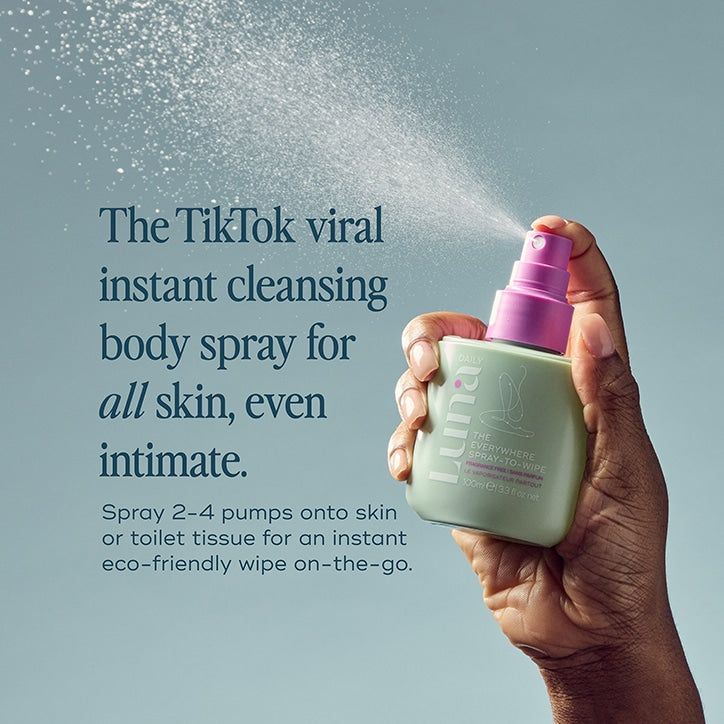 Luna Daily The Everywhere Spray-to-Wipe Fragrance Free 100ml Fragrance Free