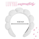 Luvyah Cosmetics Bubble Spa Headband Terry Cloth White