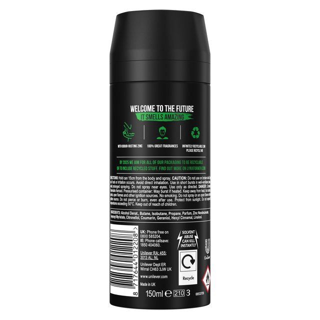 Lynx Africa Body Spray Deodorant Aerosol   150ml