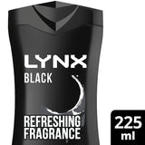 Lynx Bodywash Shower Gel Black 225ml