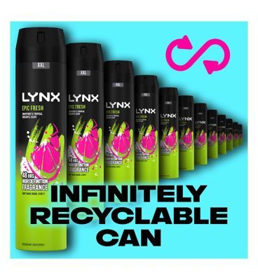 Lynx Epic Fresh Grapefruit &amp;amp; Tropical Pineapple Scent Body Spray For Men 250ml