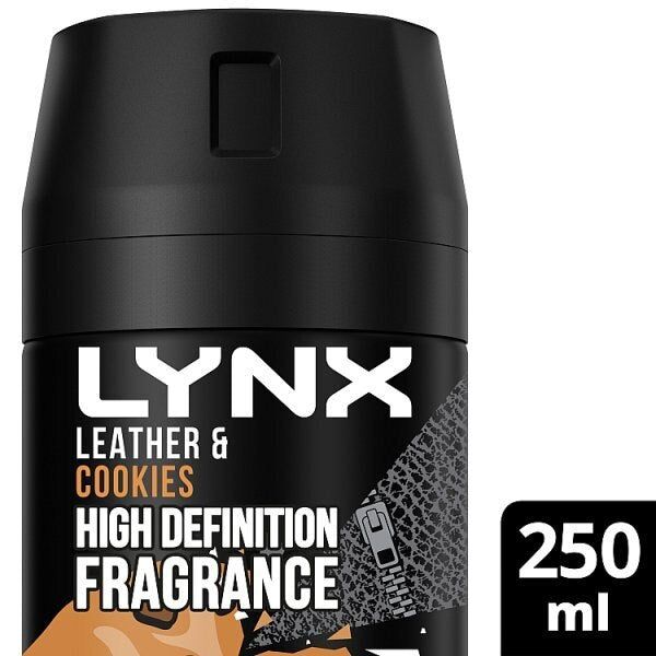 Lynx Men Leather &amp;amp; Cookies Bodyspray Deodorant Aerosol 250ml