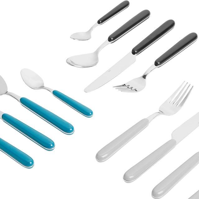 M&amp;amp;S 16 Piece Tribeca Cutlery Set Grey