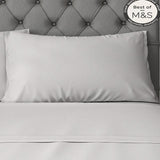 M&amp;amp;S 2 Pack Comfortably Cool Tencel Rich Pillowcases One Size Light Grey   2 per pack