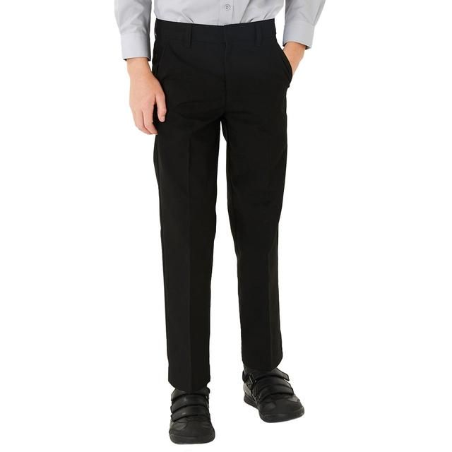 M&amp;amp;S 2pk Boys Black Regular Leg Trousers 4-14 Years