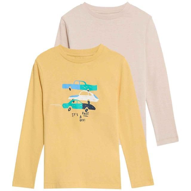 M&amp;amp;S 2pk Car Tops 2-7 Years Yellow