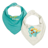 M&amp;amp;S 2PK Dino Bibs 1 size Grey Mix   2 x 1 per pack