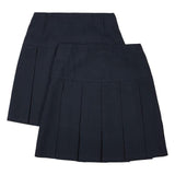 M&amp;amp;S 2pk Girls Navy School Skirts 4-14 Years