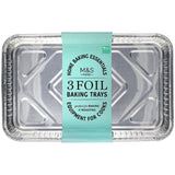 M&amp;amp;S 3 Foil Baking Trays   3 per pack