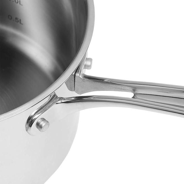 M&amp;amp;S 3 Piece Stainless Steel Pan Set Silver