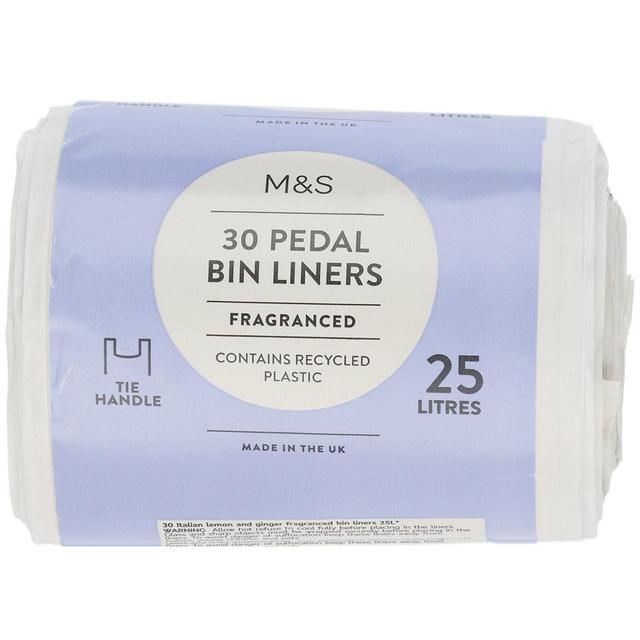 M&amp;amp;S 30 Fragranced Tie Handle 25L Pedal Bin Liners   30 per pack