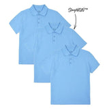 M&amp;amp;S 3pk Pure Cotton School Polo Shirts 3-12 Years Blue