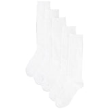 M&amp;amp;S 5pk Butterfly Knee High School Socks White
