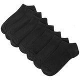 M&amp;amp;S 7pk Kids Cotton Trainer Liner Socks Black