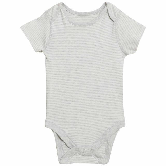 M&amp;amp;S 7pk Lion Bodysuits Newborn-3 Y Grey Mix