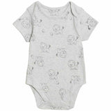 M&amp;amp;S 7pk Lion Bodysuits Newborn-3 Y Grey Mix