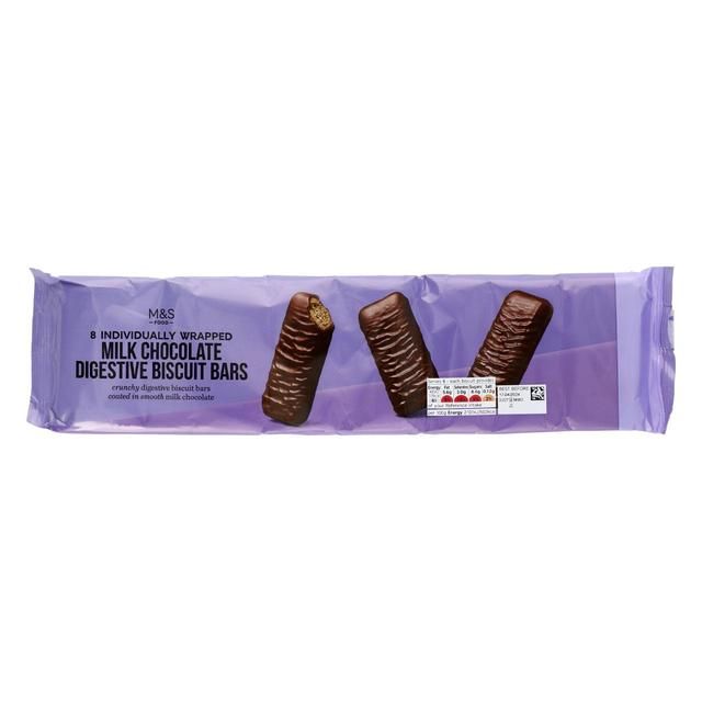 M&amp;amp;S 8 Chocolate Digestive Biscuit Bars   182g