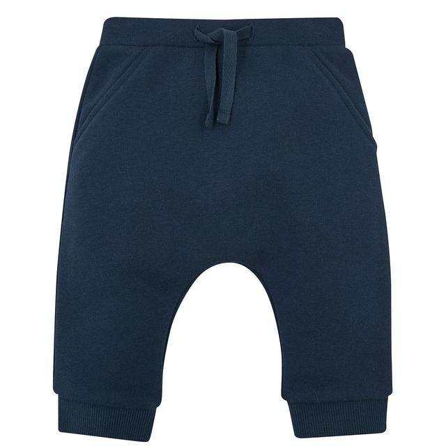 M&amp;amp;S Baby Cotton Rich Plain Joggers 0-3 Years Navy
