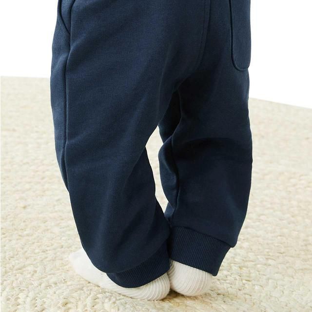 M&amp;amp;S Baby Cotton Rich Plain Joggers 0-3 Years Navy