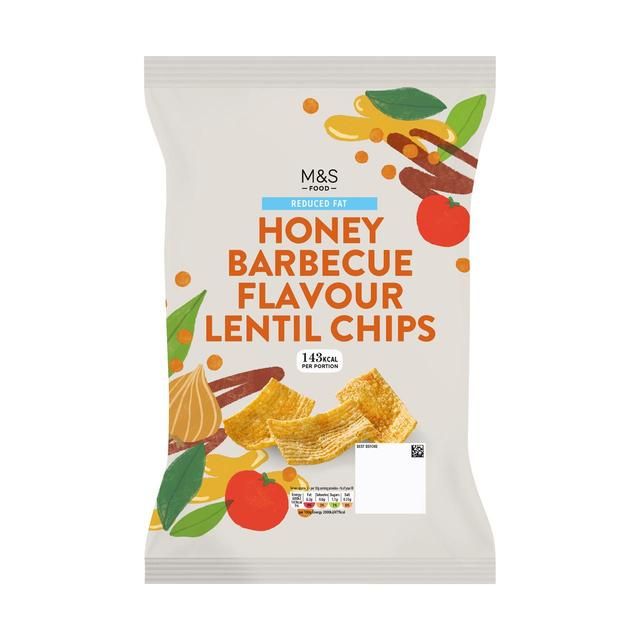 M&amp;amp;S BBQ Lentil Chips   110g
