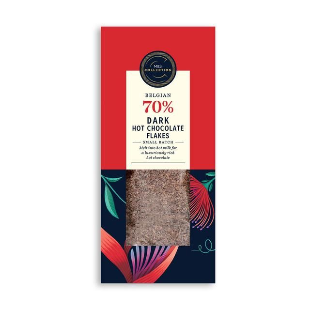 M&amp;amp;S Belgian Dark Hot Chocolate Flakes   250g
