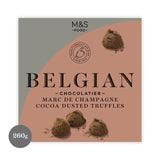 M&amp;amp;S Belgian Marc De Champagne Cocoa Dusted Truffles   260g