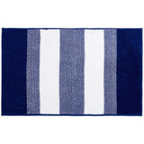 M&amp;amp;S Bobble Striped Bath Mat Navy