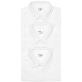 M&amp;amp;S Boys 3pk Easy Iron School Shirts 3-13 Years White
