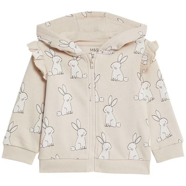 M&amp;amp;S Calico Bunny Hoodie 0 Months-3 Years Neutral