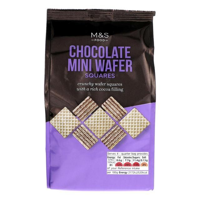 M&amp;amp;S Chocolate Mini Wafer Squares   125g