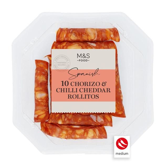 M&amp;amp;S Chorizo &amp;amp; Chilli Cheddar Rollitos   10 per pack