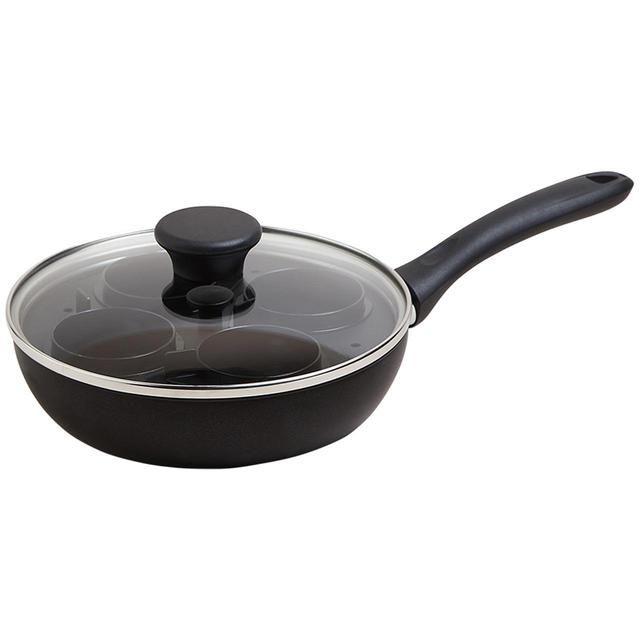 M&amp;amp;S Collection Black Aluminium 20cm Egg Poacher Black