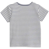M&amp;amp;S Collection Cotton Rich Striped T-Shirt 0-12 Months Medium Grey