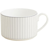 M&amp;amp;S Collection Hampton Stripe Cup &amp;amp; Saucer One Size Grey Mix