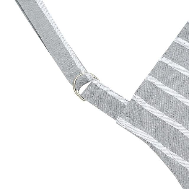 M&amp;amp;S Collection Pure Cotton Striped Apron One Size Grey