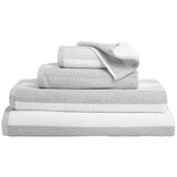 M&amp;amp;S Collection Pure Cotton Striped Textured Towel Silver Grey