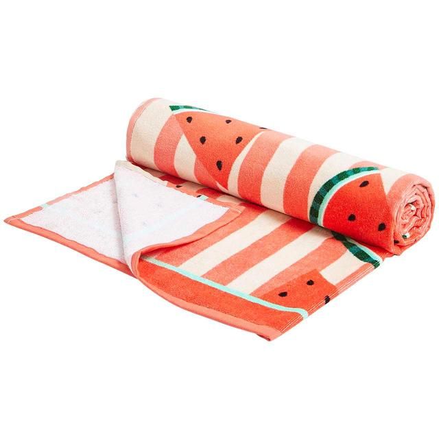 M&amp;amp;S Collection Pure Cotton Watermelon Beach Towel Red