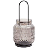 M&amp;amp;S Collection Ridged Glass Small Lantern Grey