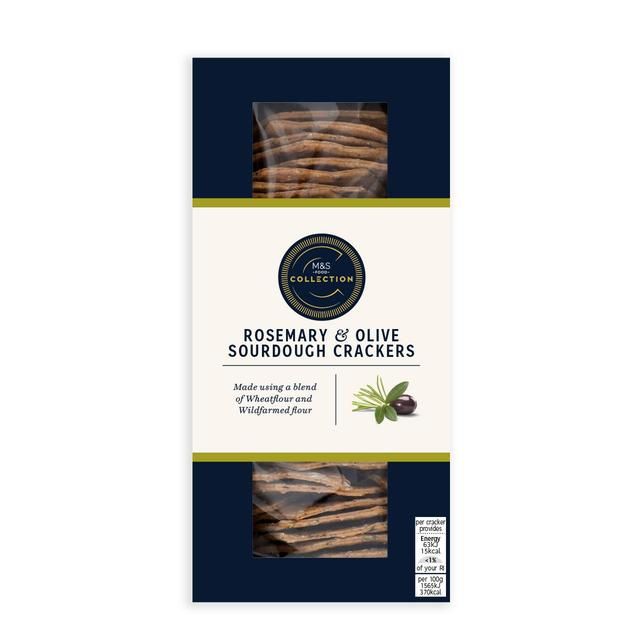 M&amp;amp;S Collection Rosemary &amp;amp; Olive Crackers   130g