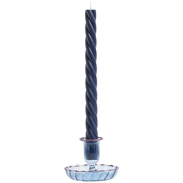 M&amp;amp;S Collection Set of 2 Twisted Dinner Candles Navy   2 per pack