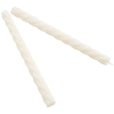 M&amp;amp;S Collection Set of 2 Twisted Dinner Candles White   2 per pack