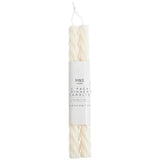 M&amp;amp;S Collection Set of 2 Twisted Dinner Candles White   2 per pack