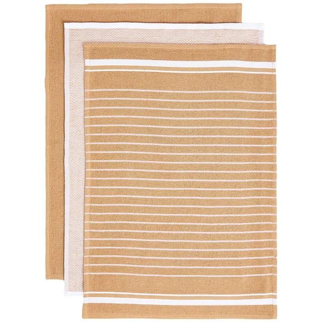 M&amp;amp;S Collection Set of 3 Cotton Rich Kitchen Towels One Size Neutral   3 per pack